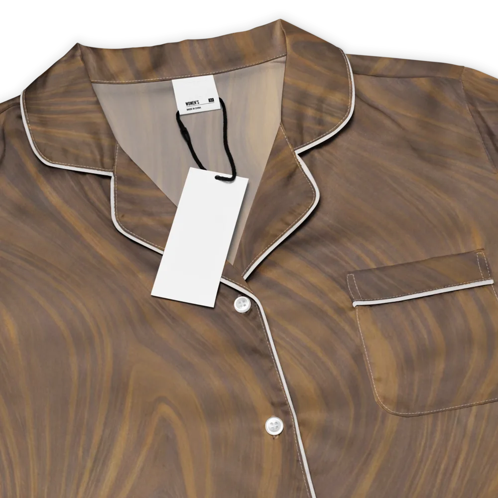 Walnut Current on Women's Short Sleeve Pajama Top — Product details
