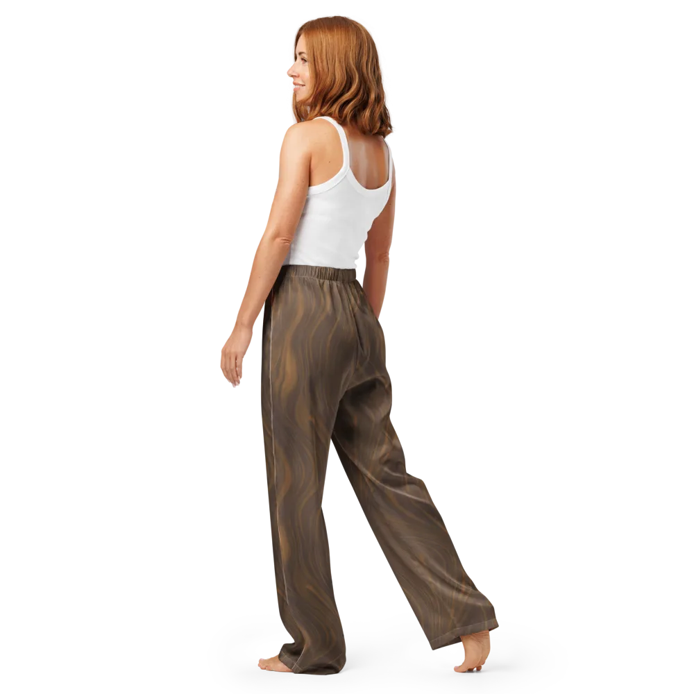 Walnut Current on Women's Pajama Pants — Back
