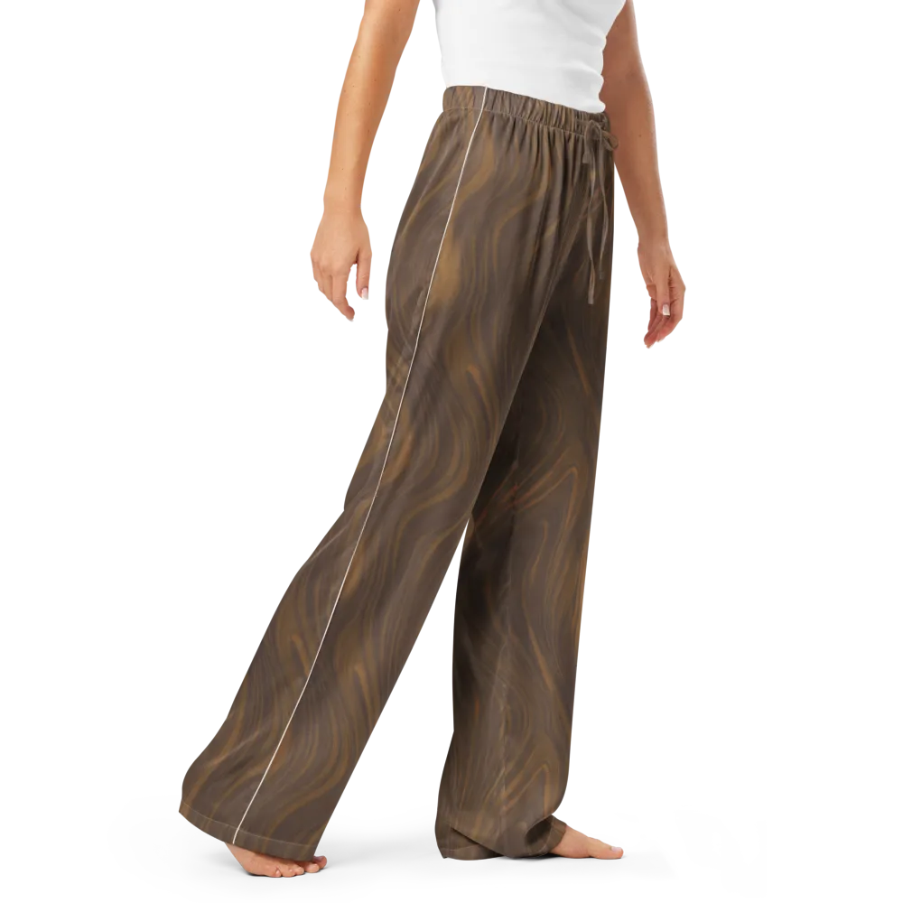Walnut Current on Women's Pajama Pants — Right Front