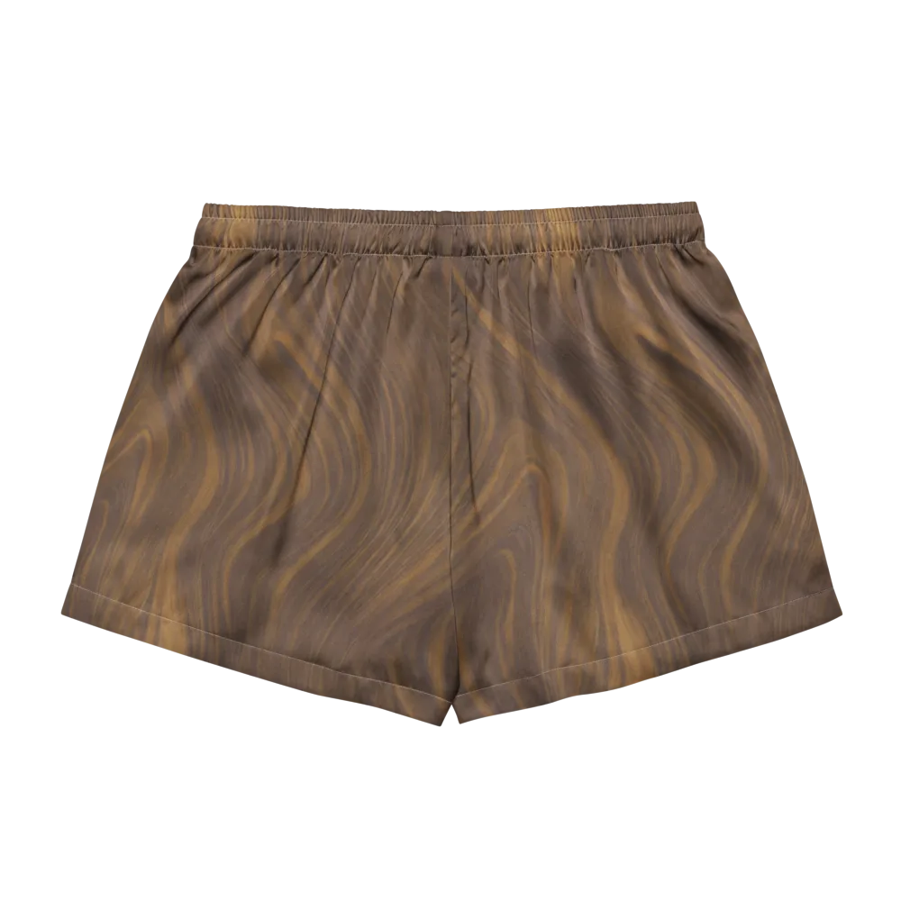 Walnut Current on Women's Pajama Shorts — Back