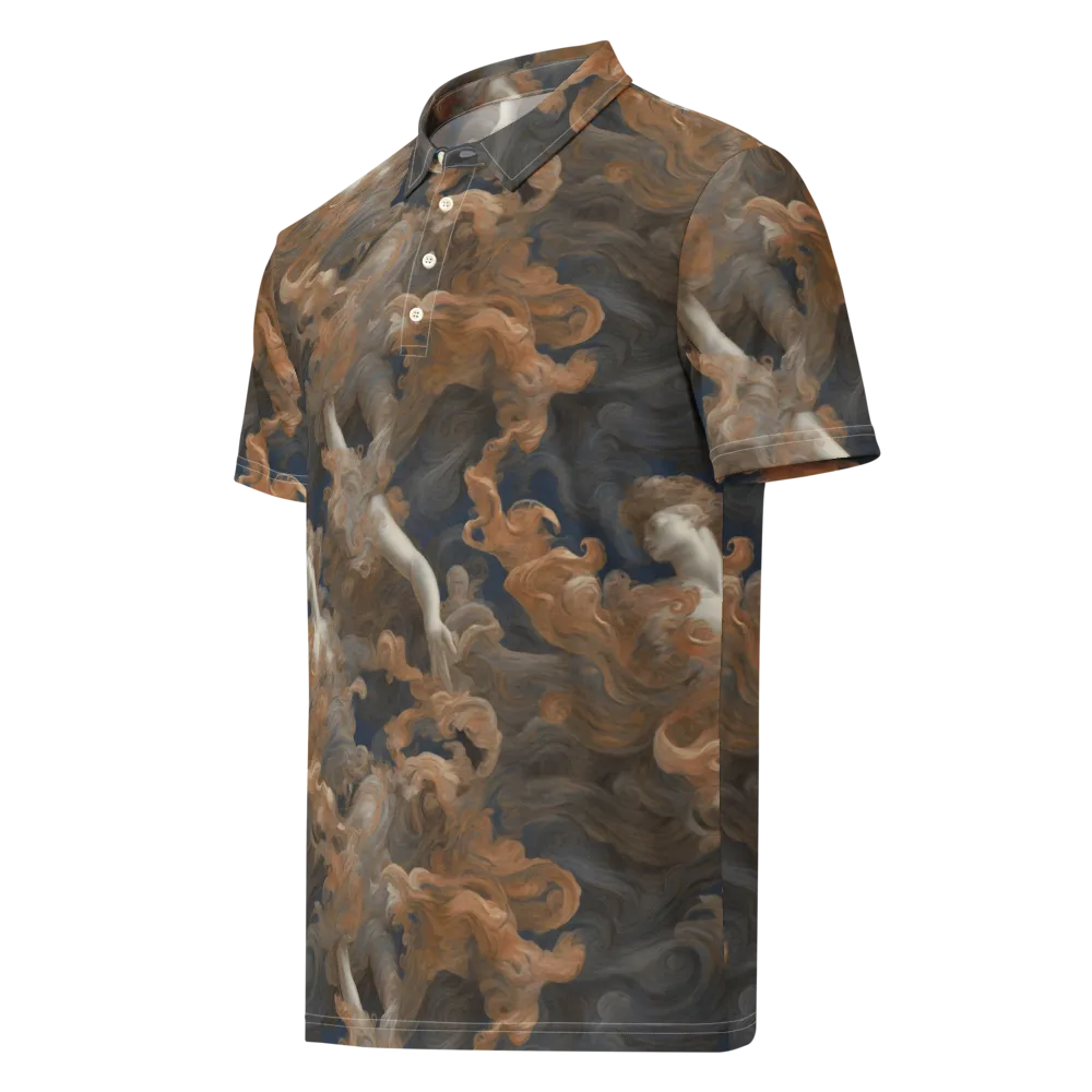 Sienna Rapture on Men's Slim Fit Polo Shirt — Left Front