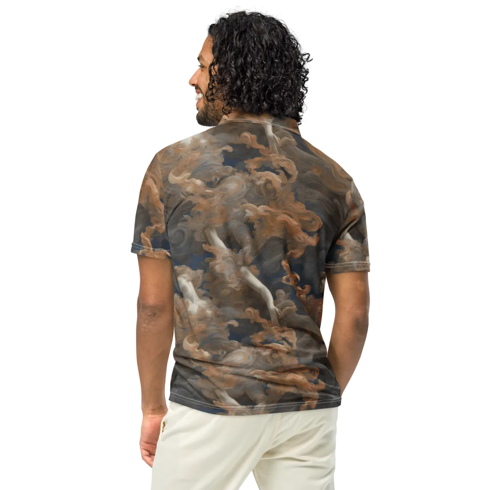 Sienna Rapture on Men's Slim Fit Polo Shirt — Back