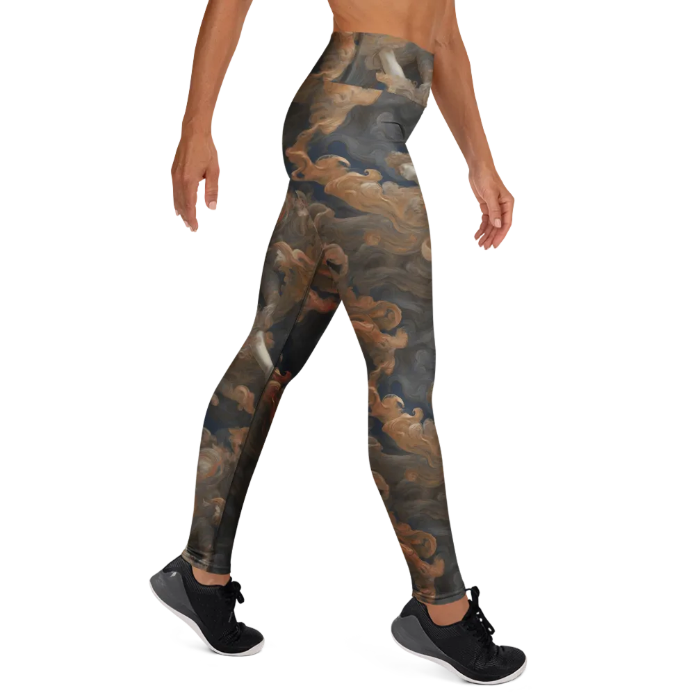 Sienna Rapture on Yoga Leggings — Right