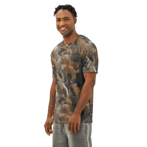 Sienna Rapture on a Men's Cotton Crew Neck T-Shirt