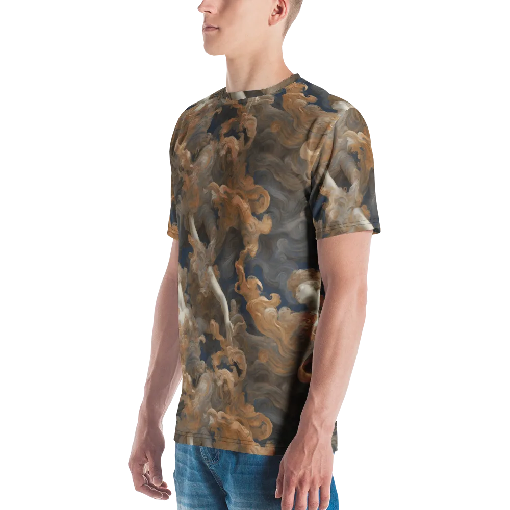 Sienna Rapture on Men's Crew Neck T-Shirt — Left