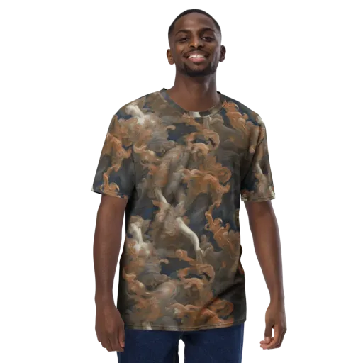 Sienna Rapture on a Men's Crew Neck T-Shirt