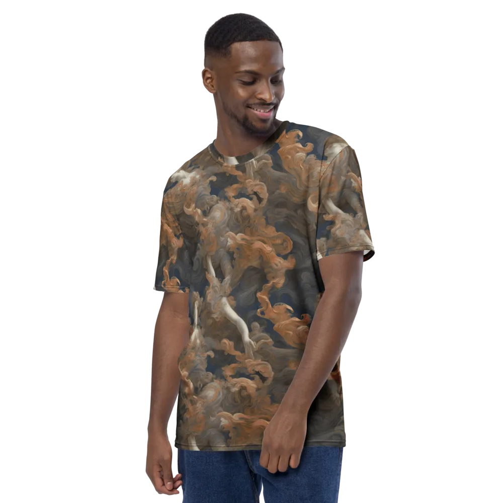 Sienna Rapture on Men's Crew Neck T-Shirt — Left