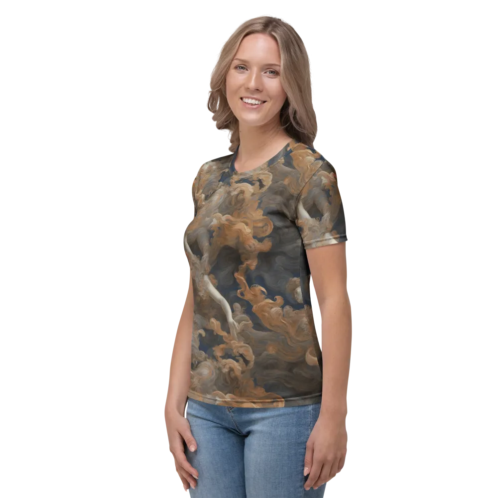 Sienna Rapture on Women's Crew Neck T-Shirt — Left
