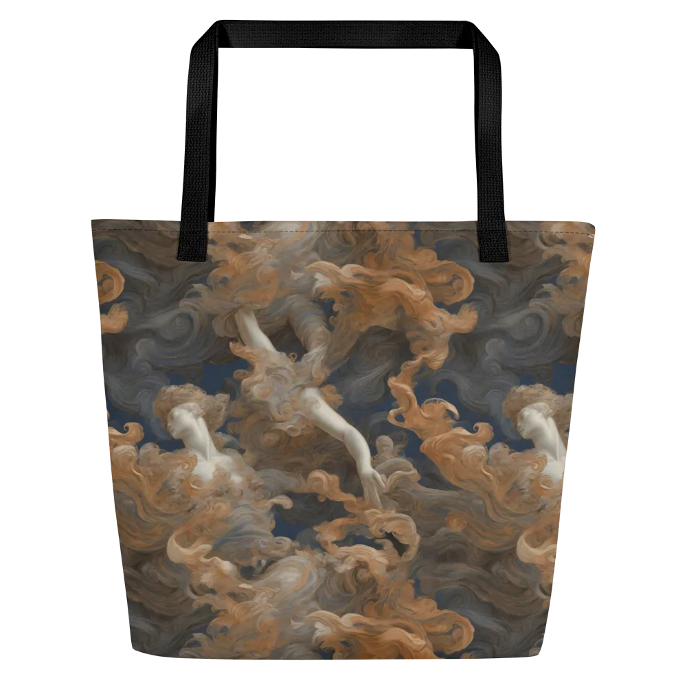 Sienna Rapture on Large Tote Bag W/ Pocket — Front