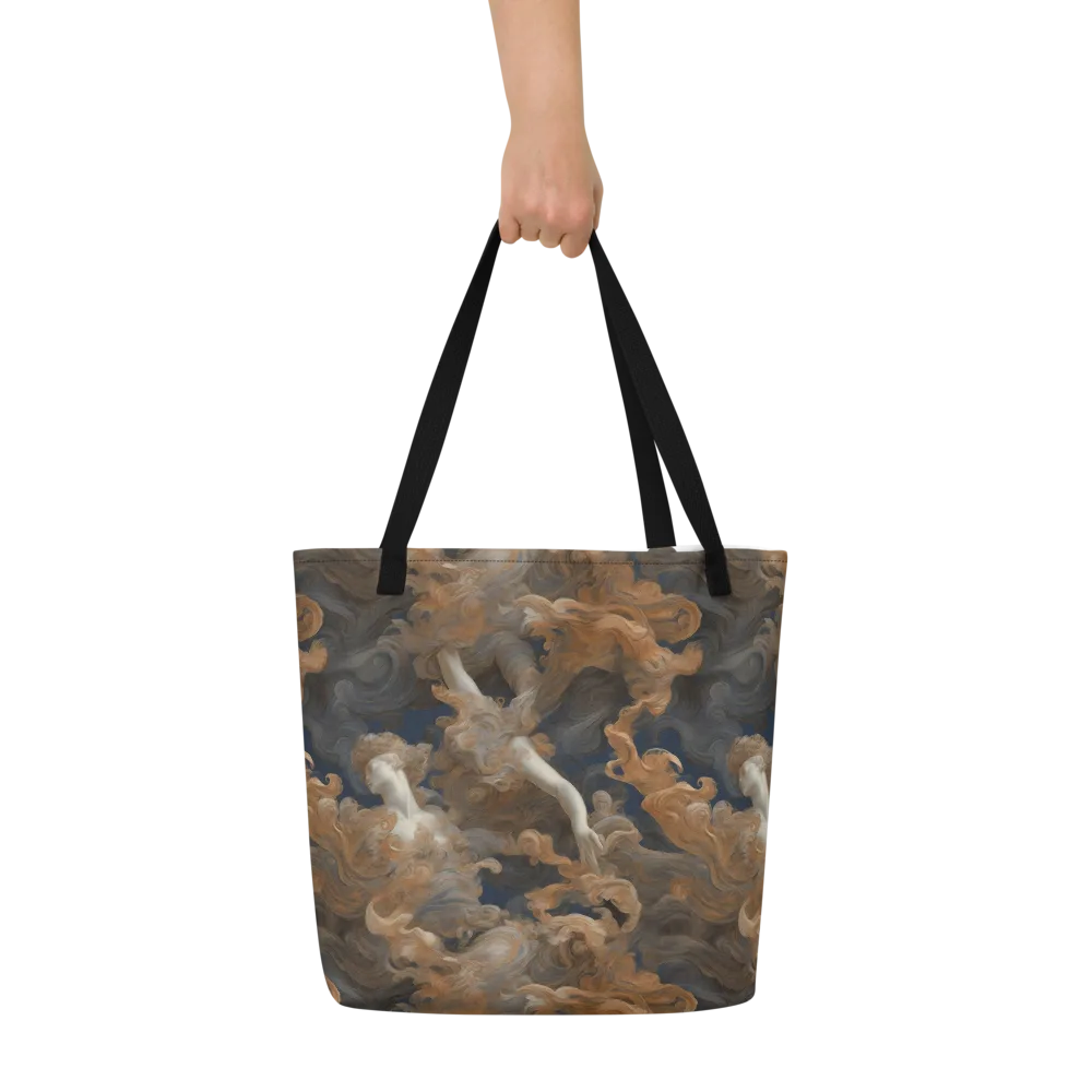 Sienna Rapture on Large Tote Bag W/ Pocket — Front