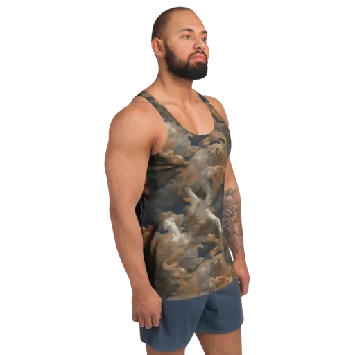 Sienna Rapture on a Men's Tank Top