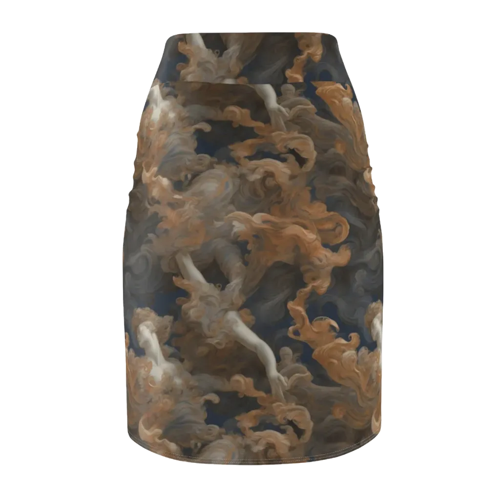 Sienna Rapture on Pencil Skirt — Back