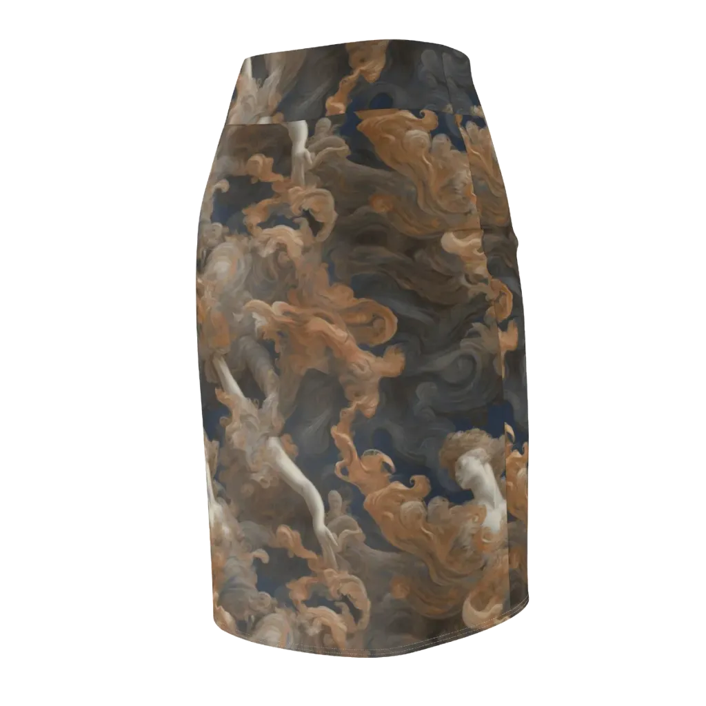 Sienna Rapture on Pencil Skirt — Back Side