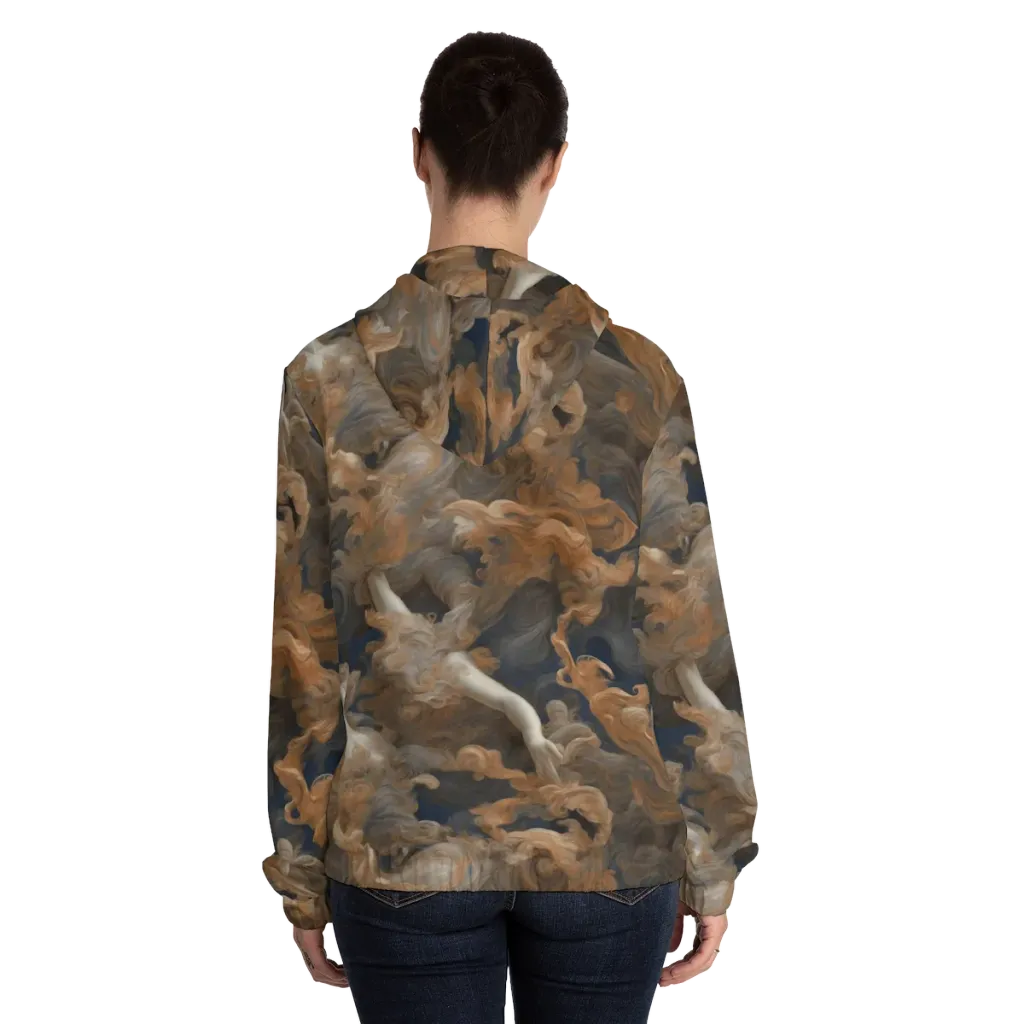 Sienna Rapture on Women's Full-Zip Hoodie — Back On Person