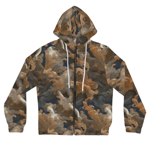 Sienna Rapture on a Women's Full-Zip Hoodie