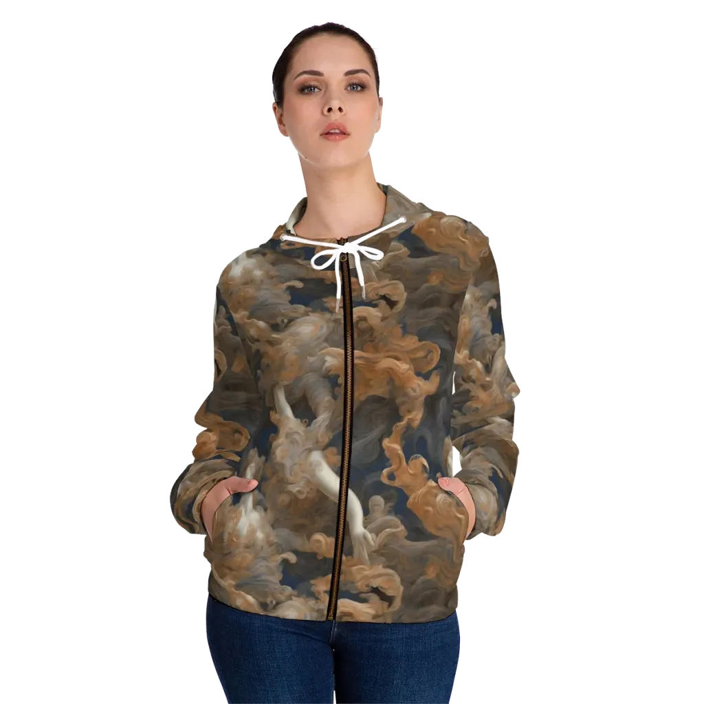 Sienna Rapture on Women's Full-Zip Hoodie — Front On Person