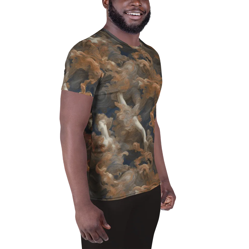 Sienna Rapture on Men's Athletic T-Shirt — Right
