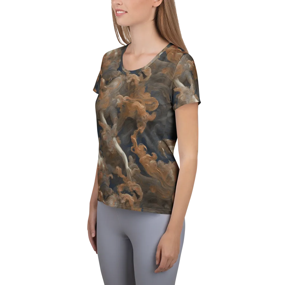 Sienna Rapture on Women's Athletic T-Shirt — Left