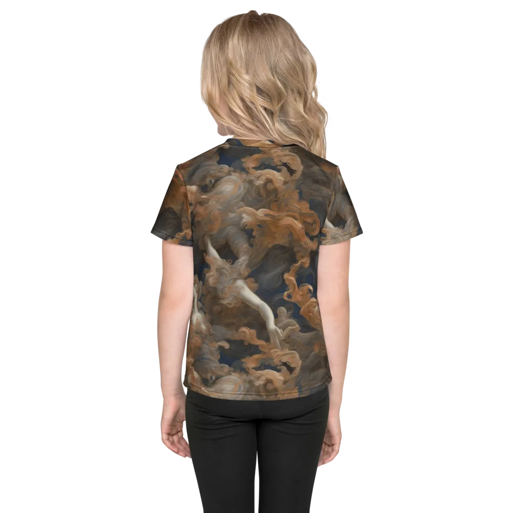 Sienna Rapture on Kids Crew Neck T-Shirt — Back
