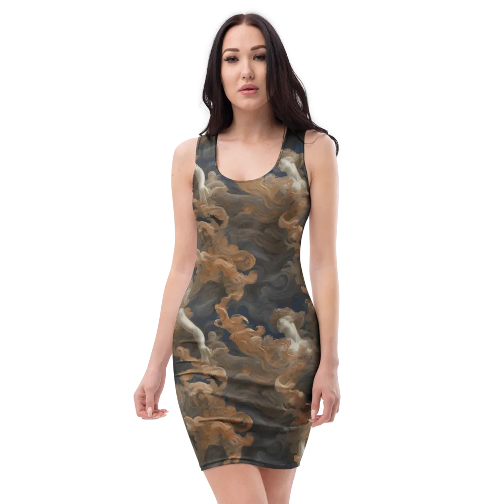 Sienna Rapture on Bodycon Dress — Front