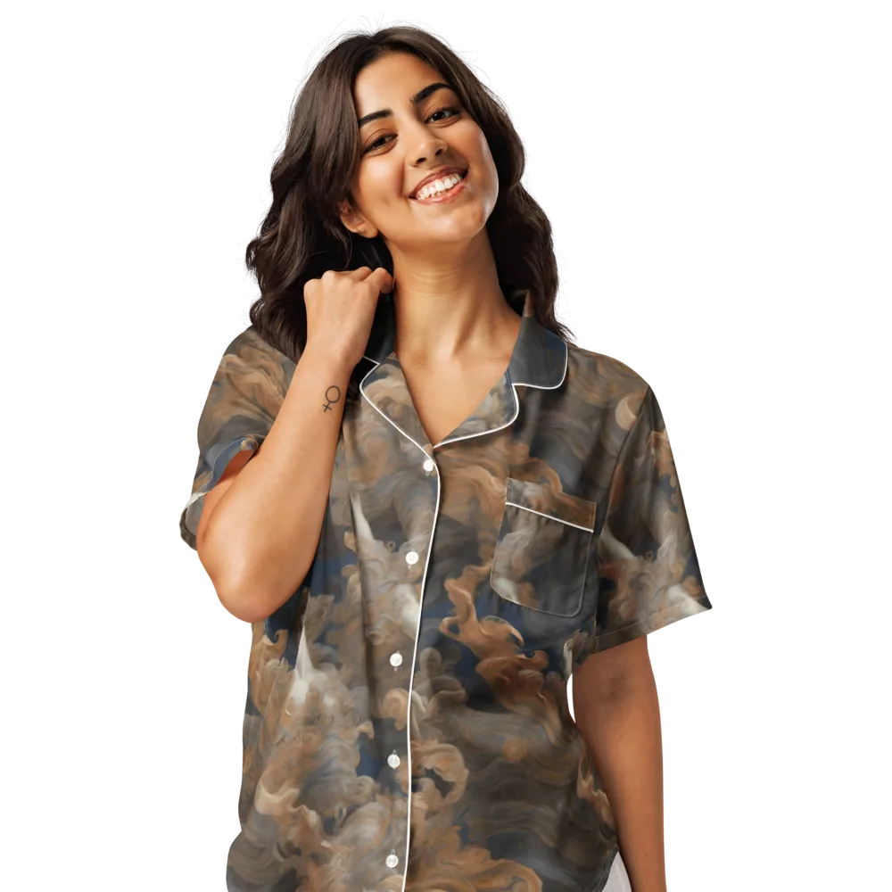 Sienna Rapture on Women's Short Sleeve Pajama Top — Front
