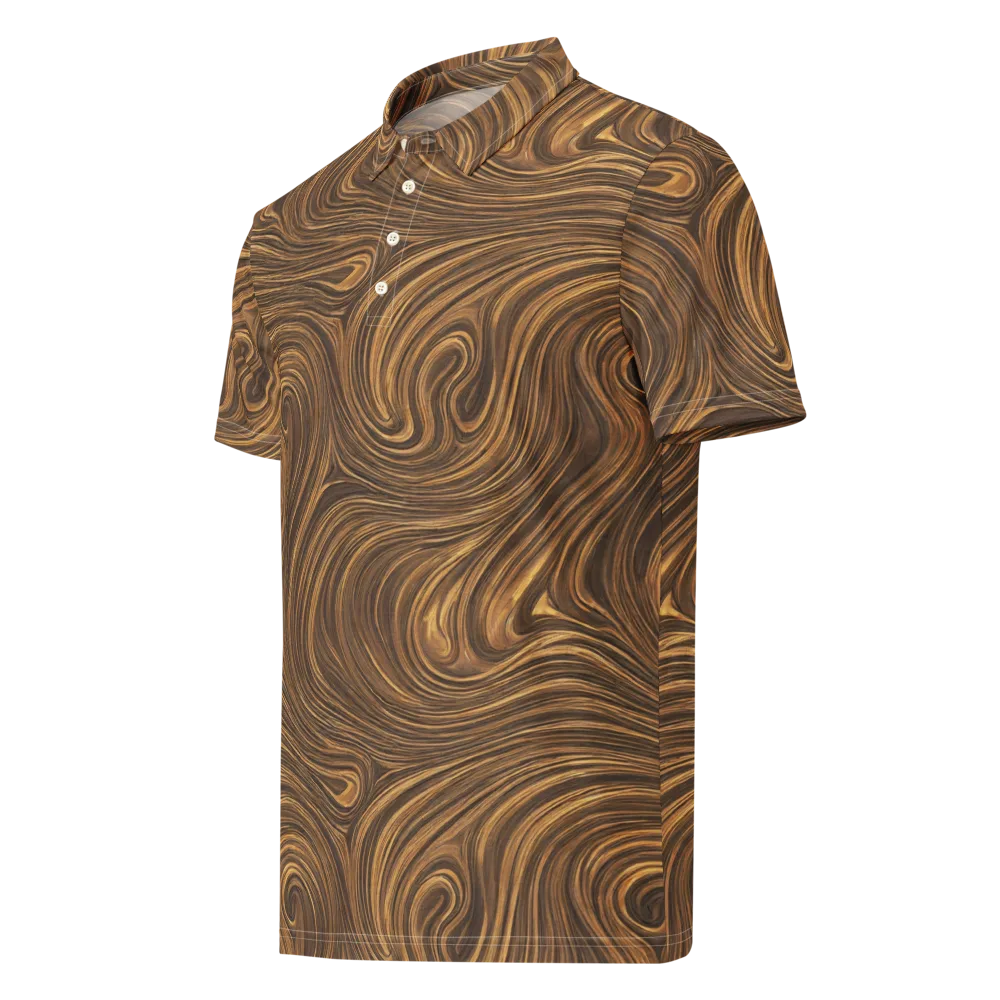 Tigerwood Drift on Men's Slim Fit Polo Shirt — Left Front
