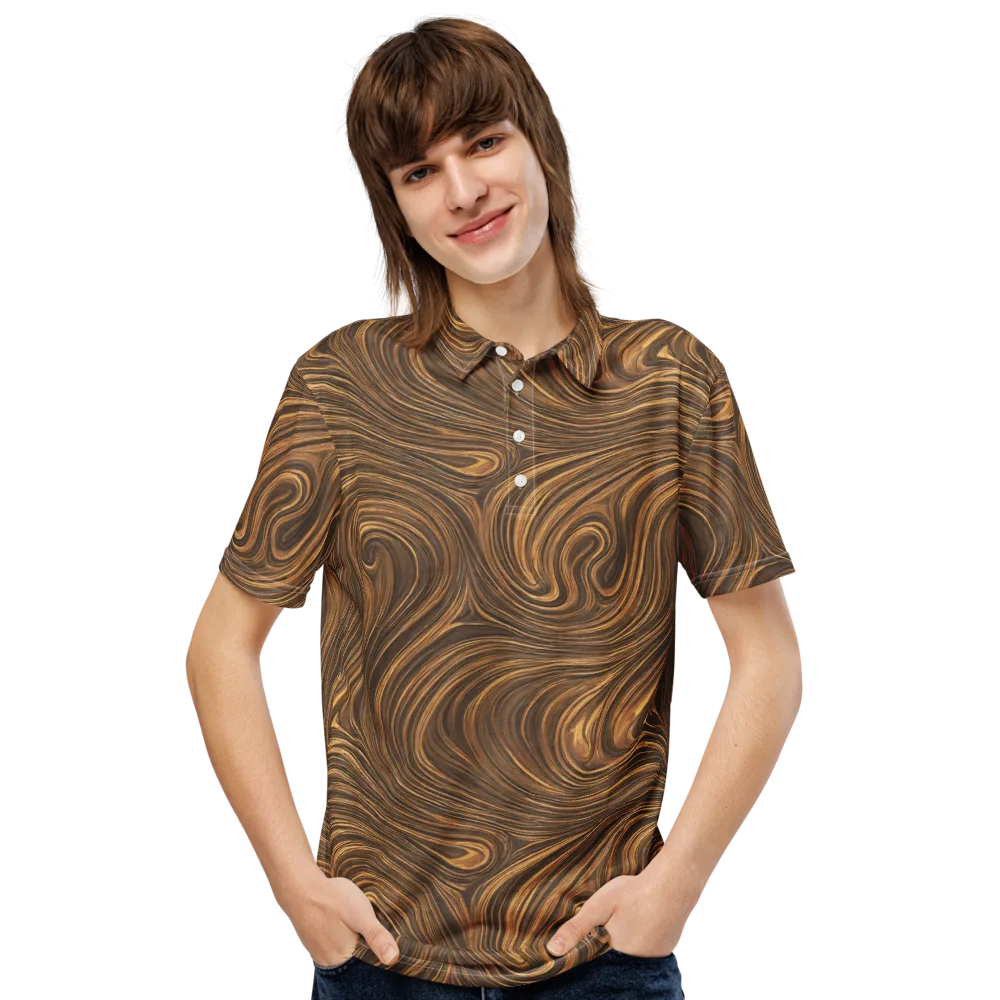 Tigerwood Drift on Men's Slim Fit Polo Shirt — Front