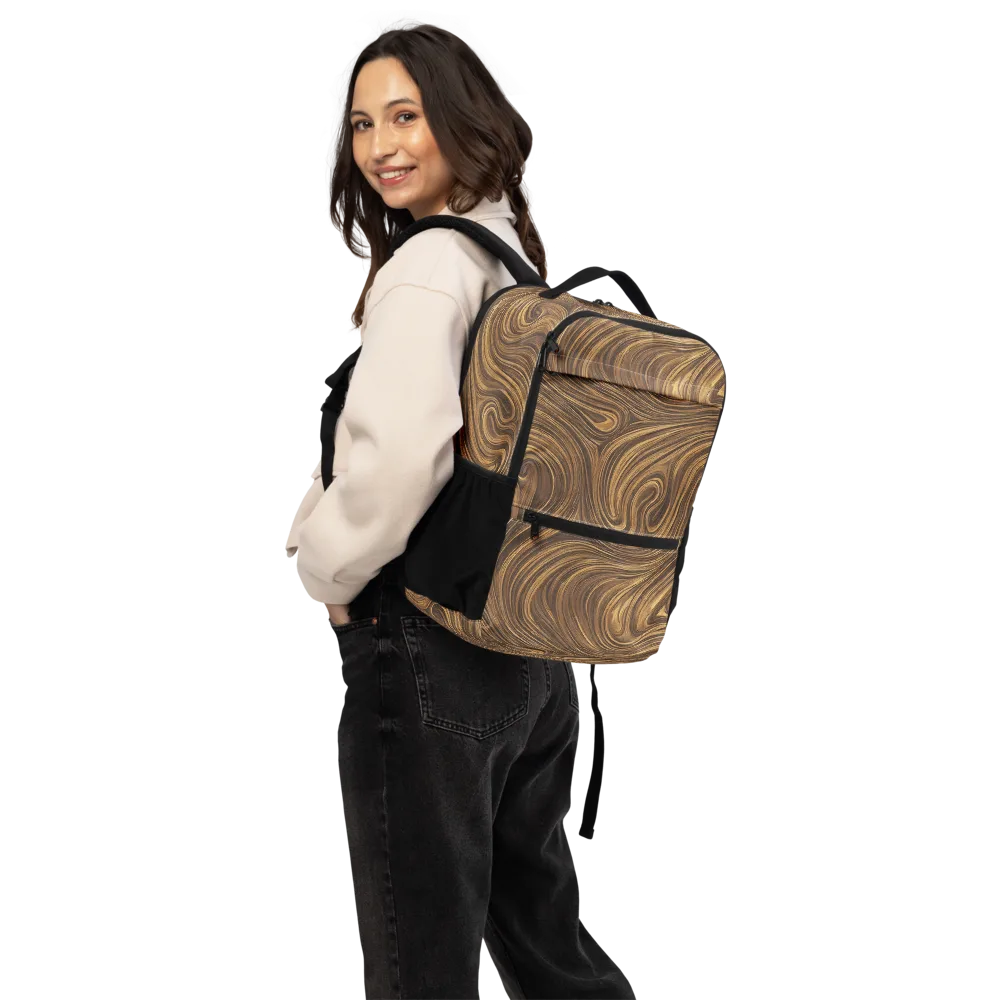 Tigerwood Drift on Utility Backpack — Back