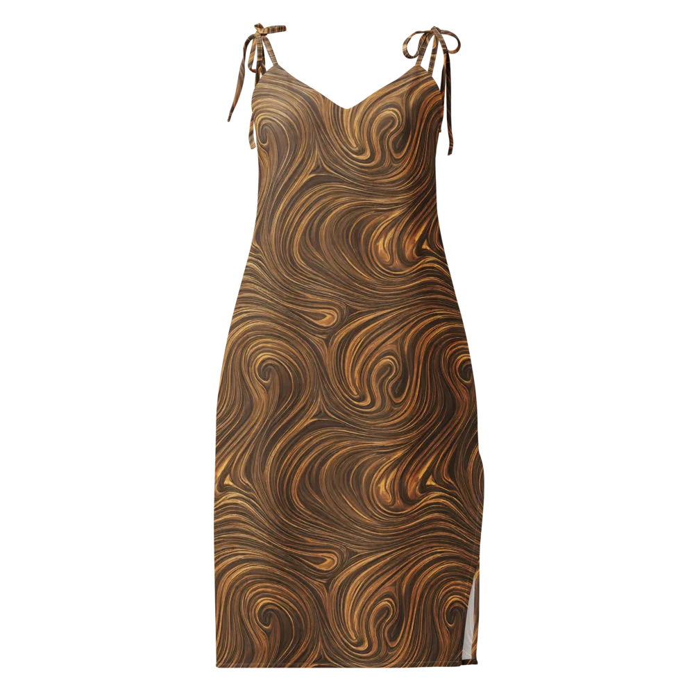 Tigerwood Drift on Slip Dress — Front