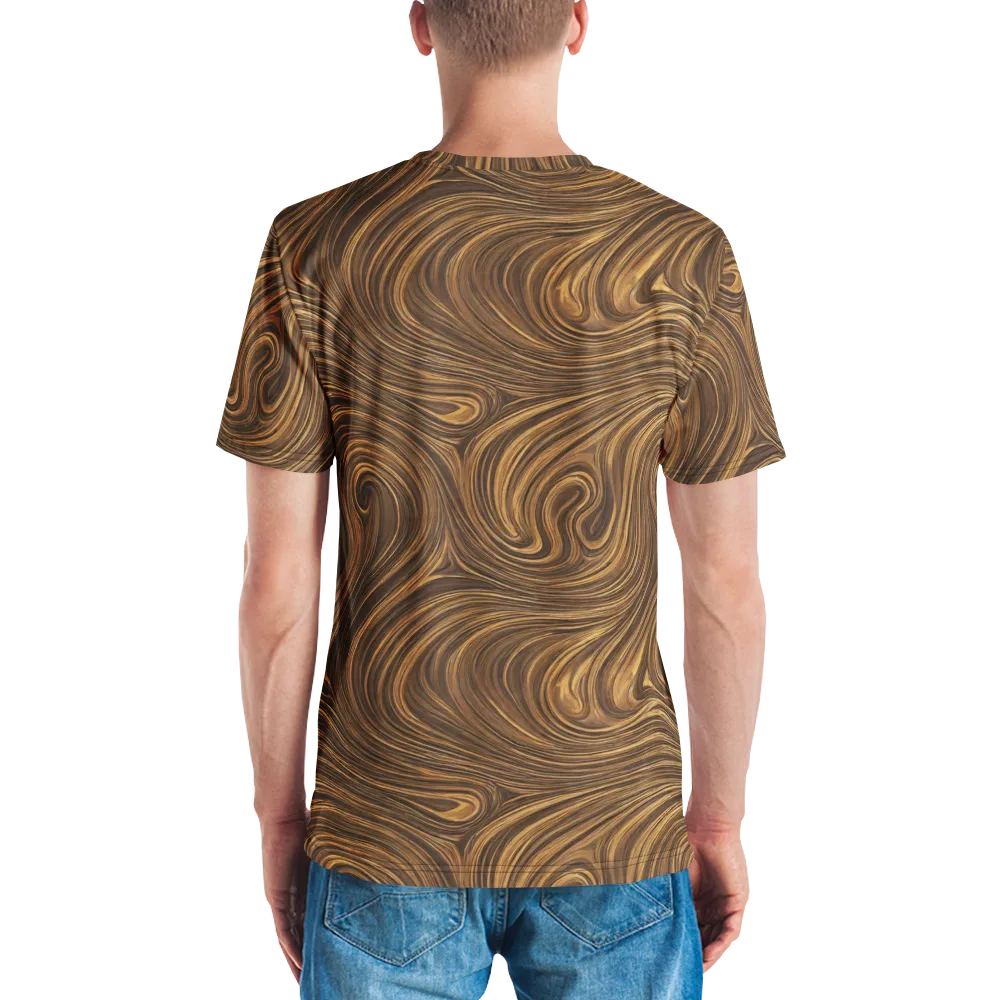 Tigerwood Drift on Men's Crew Neck T-Shirt — Back