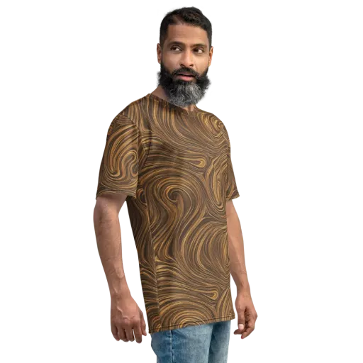 Tigerwood Drift on a Men's Crew Neck T-Shirt