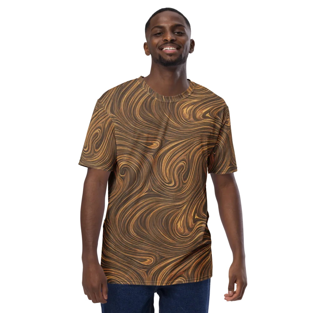 Tigerwood Drift on Men's Crew Neck T-Shirt — Front