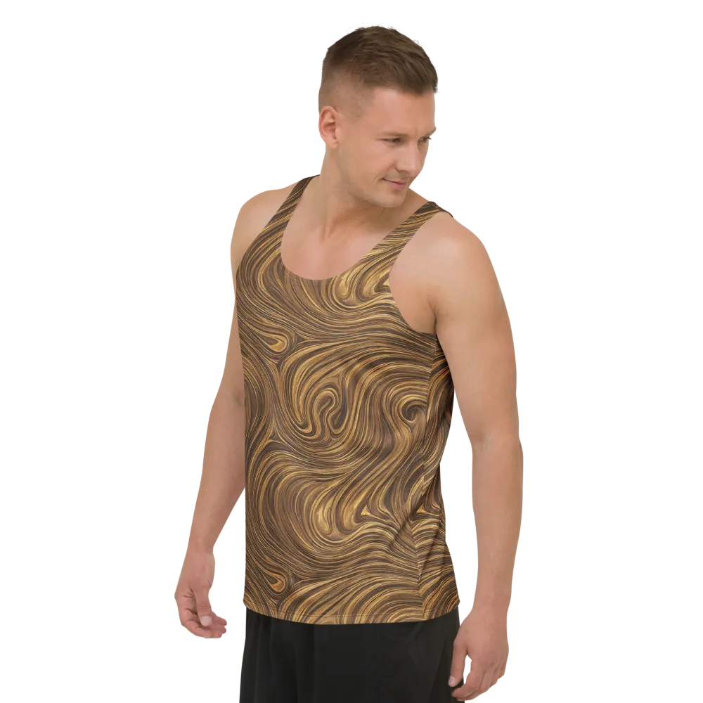 Tigerwood Drift on Men's Tank Top — Left Front