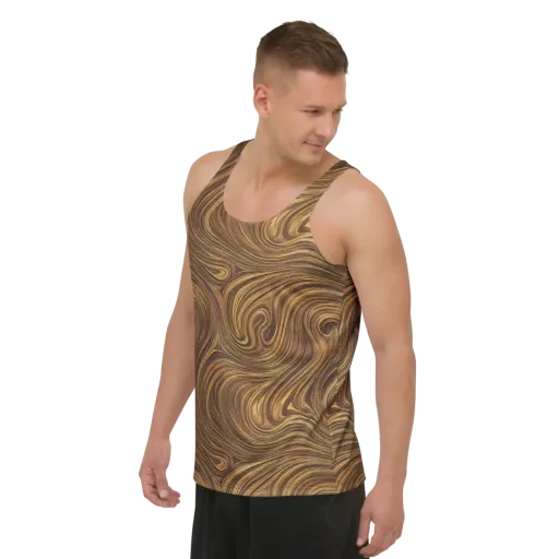 Tigerwood Drift on a Men's Tank Top