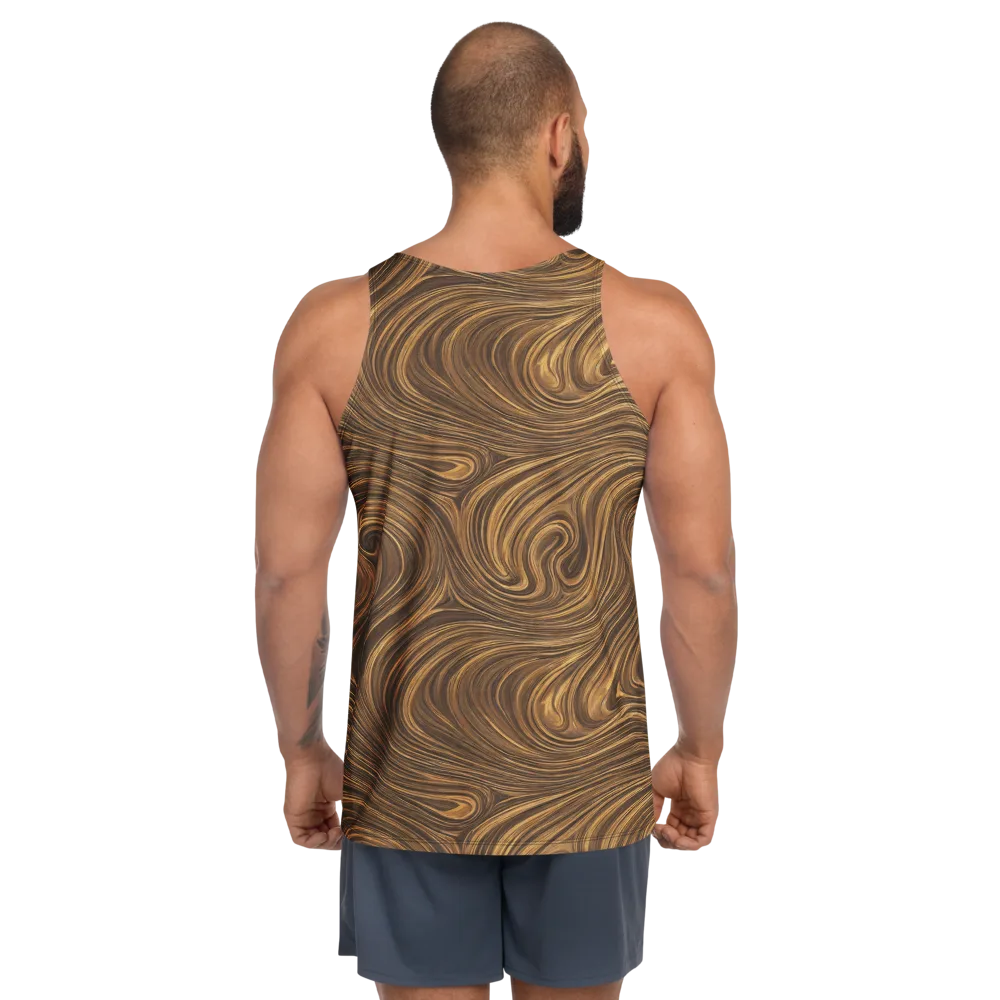 Tigerwood Drift on Men's Tank Top — Back