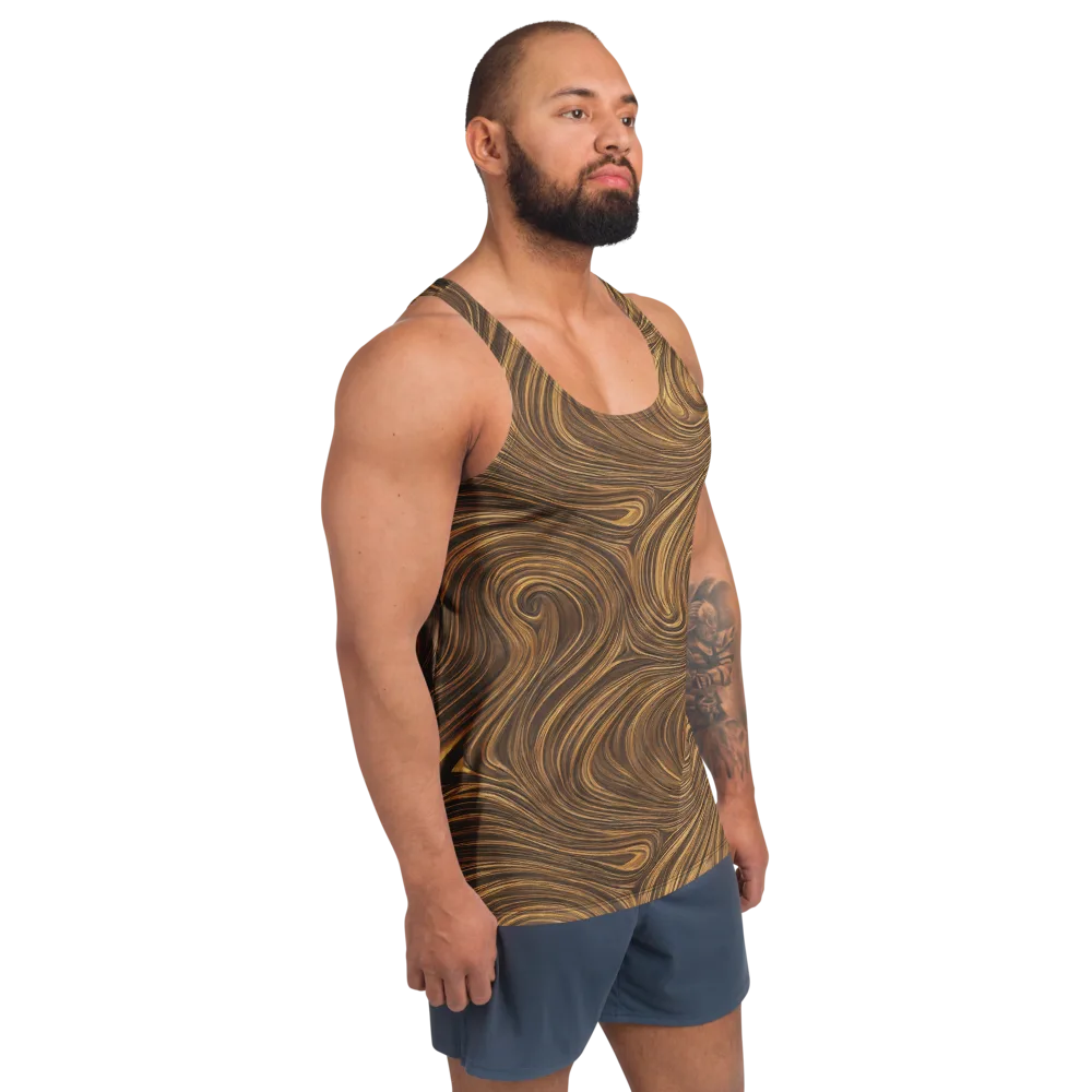 Tigerwood Drift on Men's Tank Top — Right Front