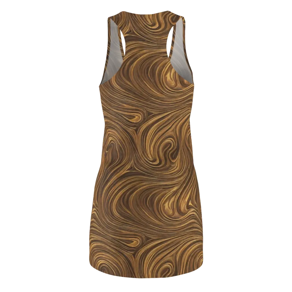 Tigerwood Drift on Racerback Dress — Back