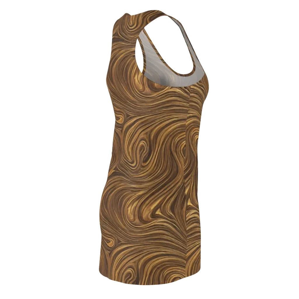 Tigerwood Drift on Racerback Dress — Back Side