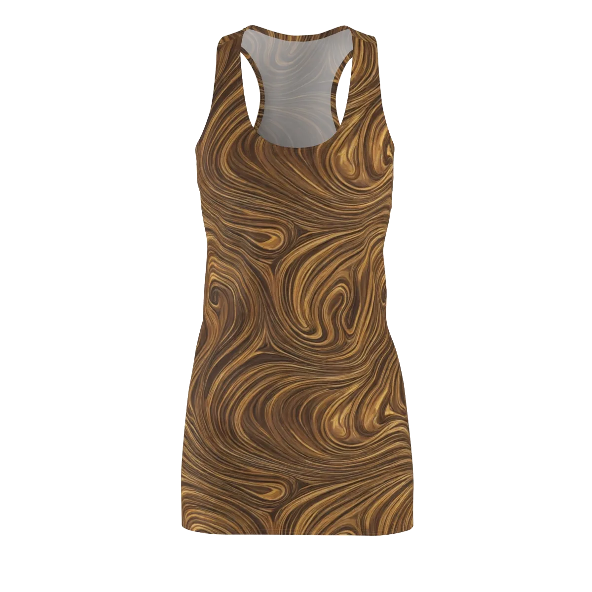 Tigerwood Drift on Racerback Dress — Front