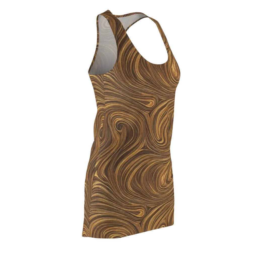 Tigerwood Drift on Racerback Dress — Front Side