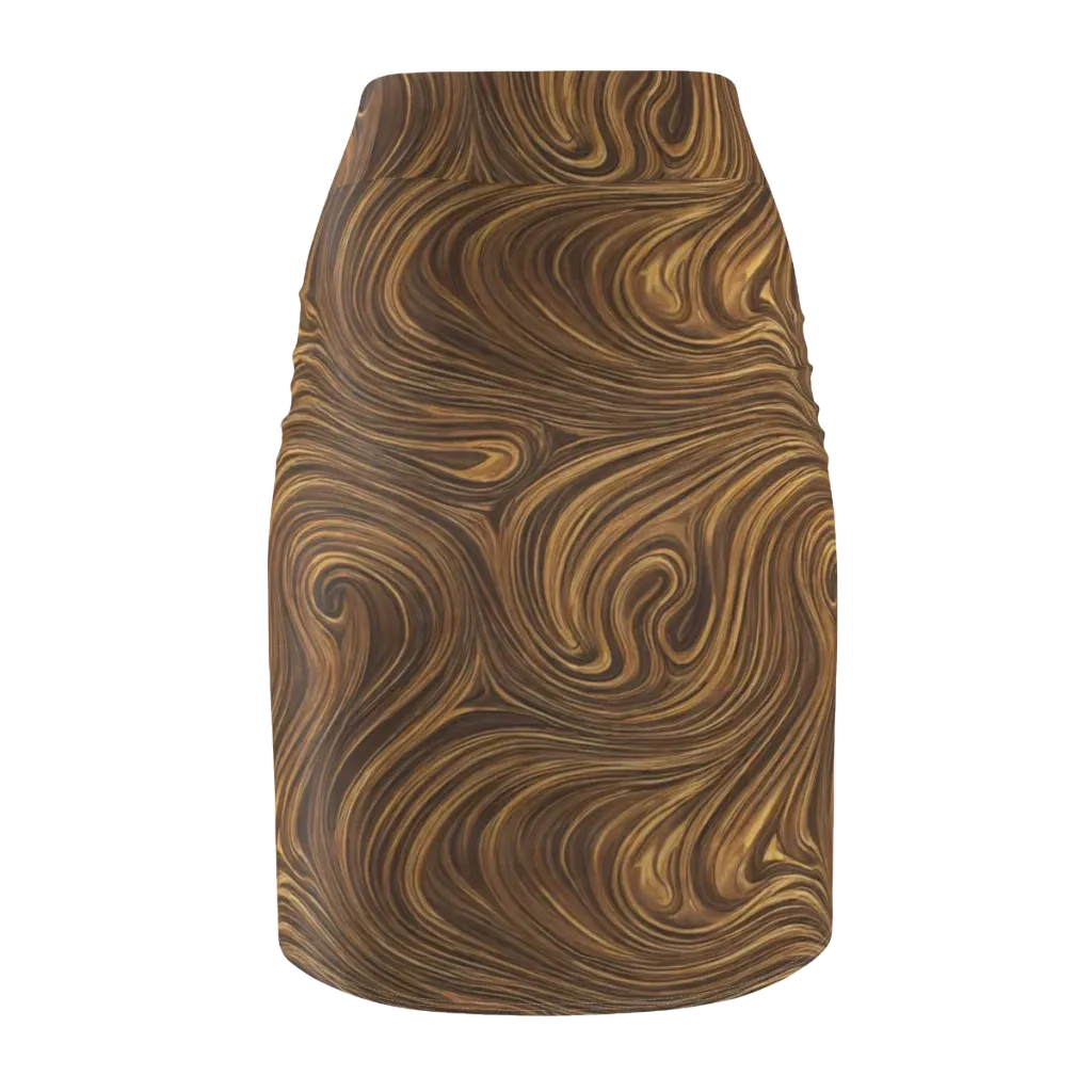 Tigerwood Drift on Pencil Skirt — Back
