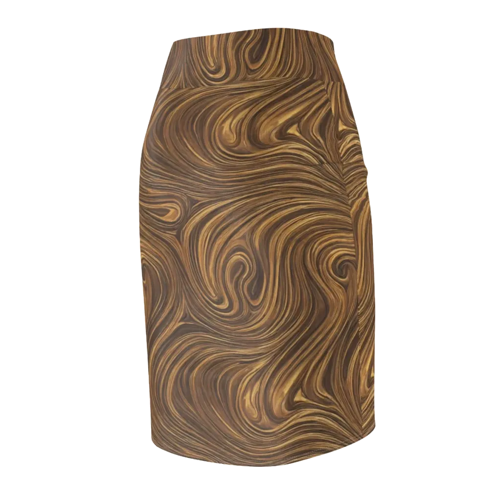 Tigerwood Drift on Pencil Skirt — Back Side