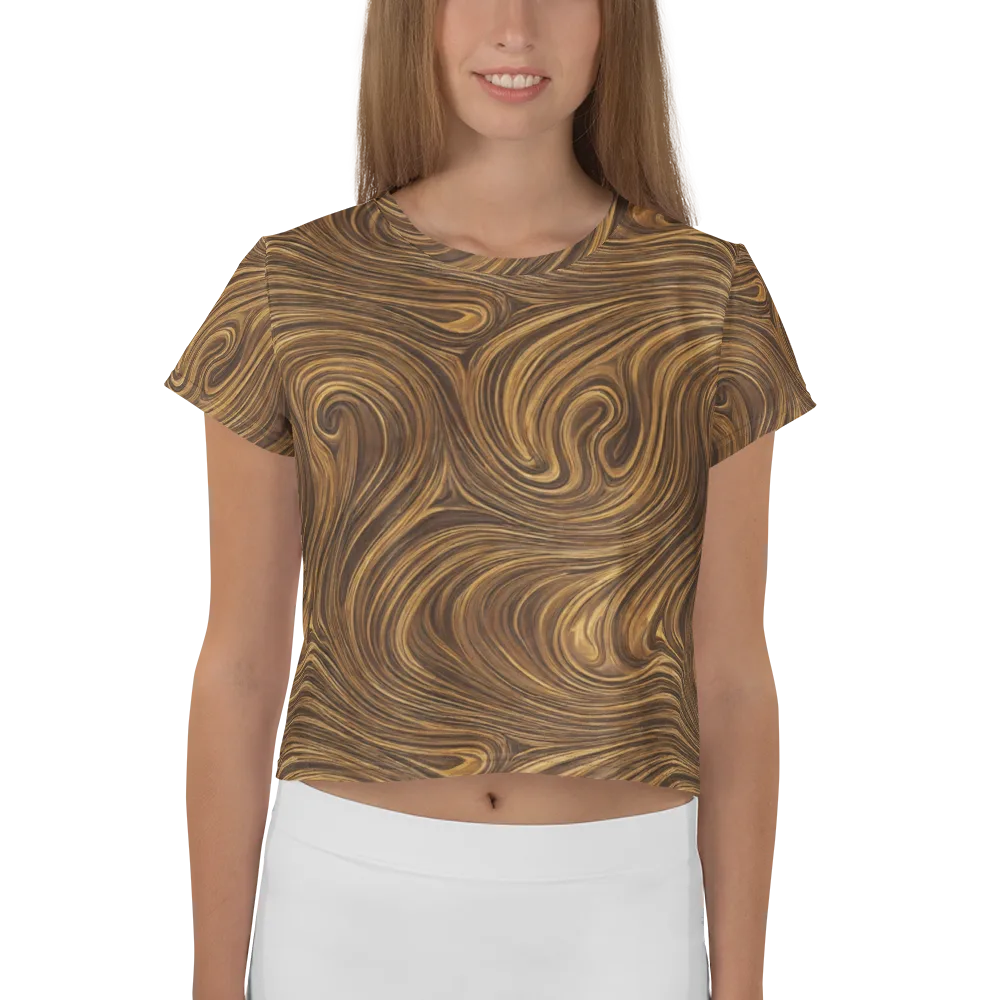 Tigerwood Drift on Crop Tee — Front