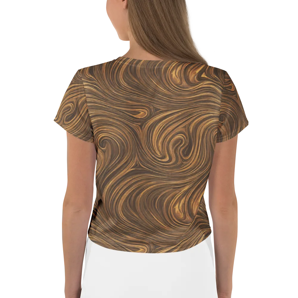 Tigerwood Drift on Crop Tee — Back