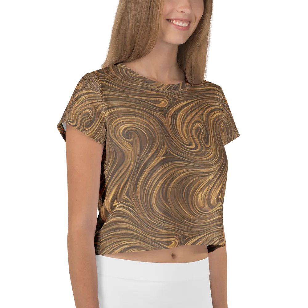 Tigerwood Drift on Crop Tee — Right