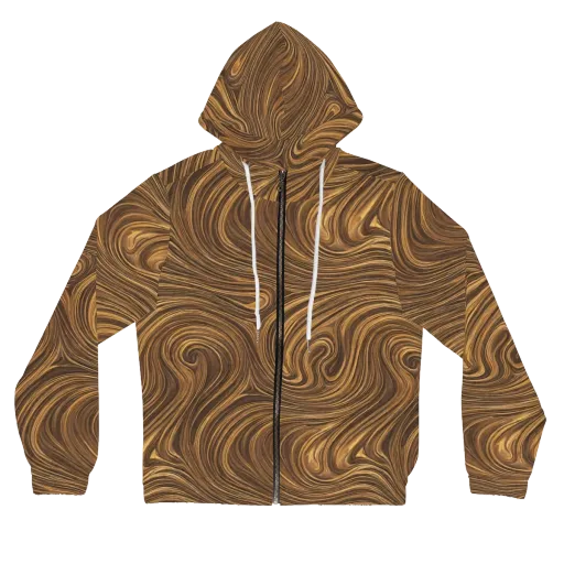 Tigerwood Drift on a Women's Full-Zip Hoodie