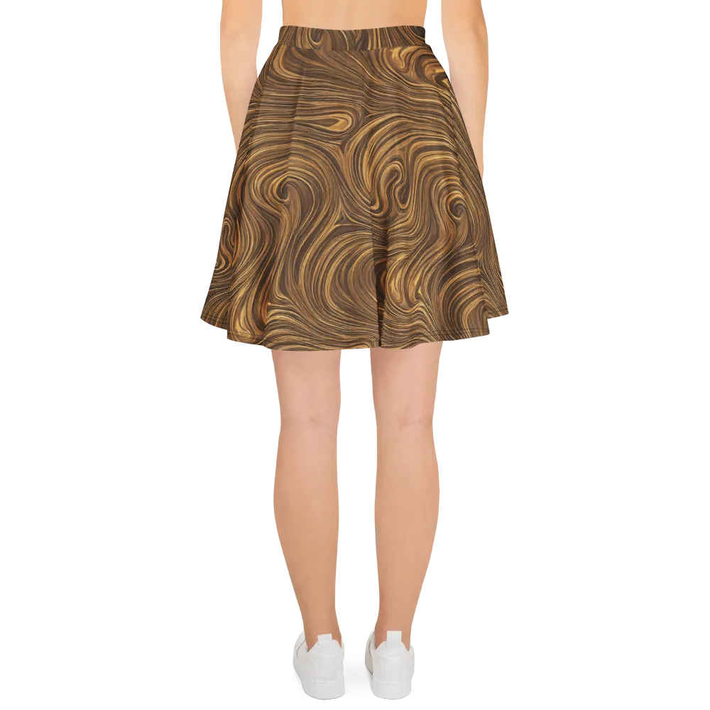 Tigerwood Drift on Skater Skirt — Back
