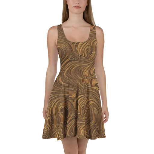 Tigerwood Drift on a Skater Dress