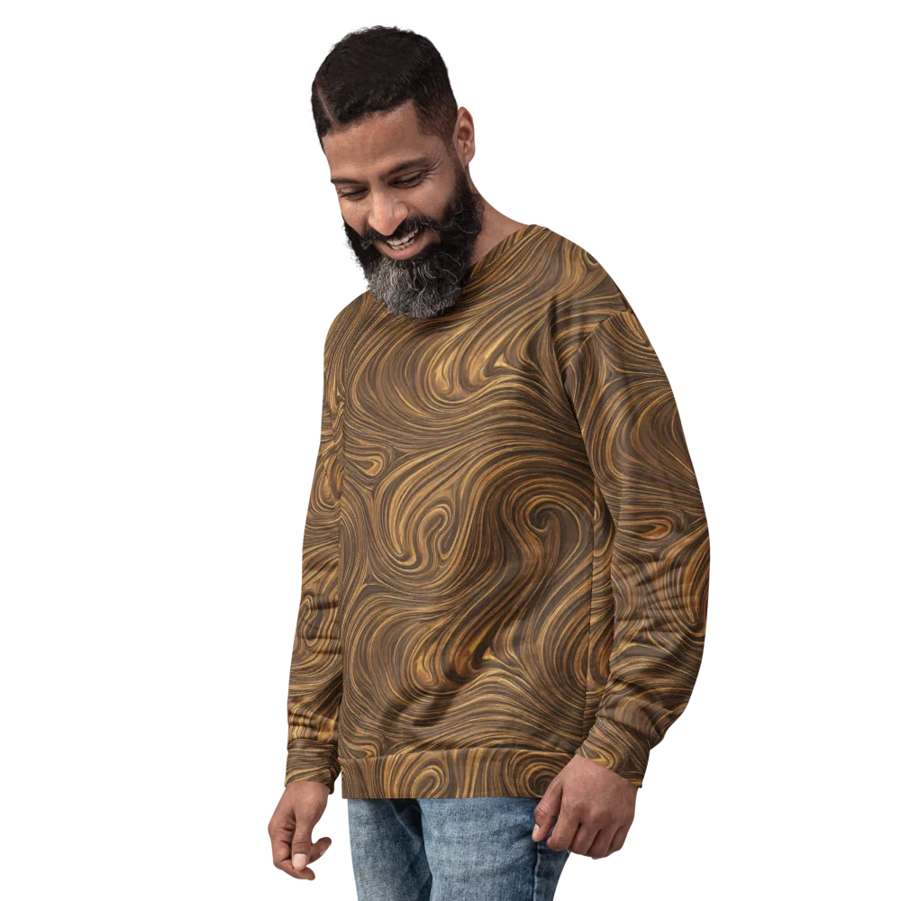 Tigerwood Drift on Sweatshirt — Left Front