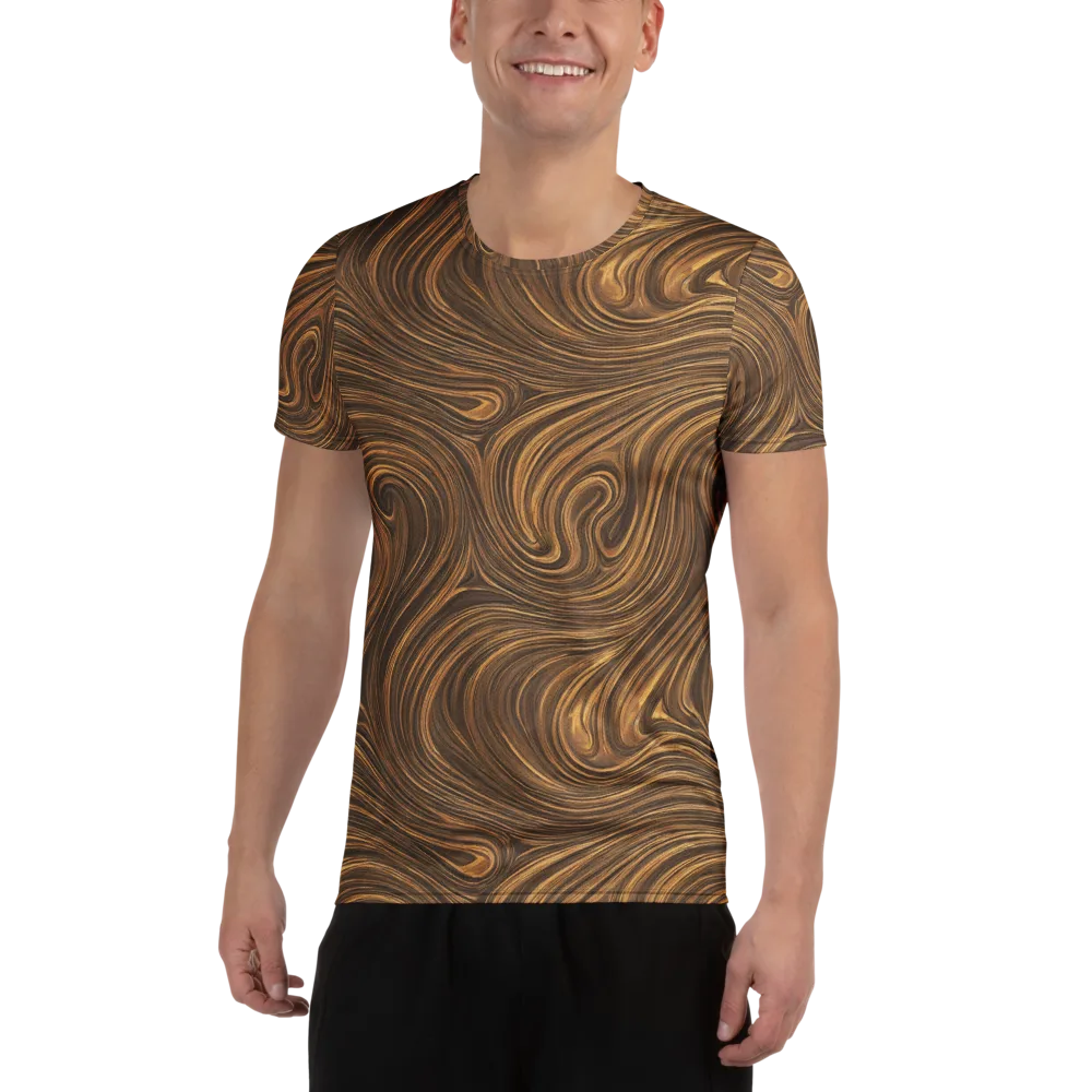 Tigerwood Drift on Men's Athletic T-Shirt — Front